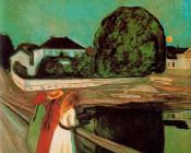 爱德华 蒙克 : At the bridge